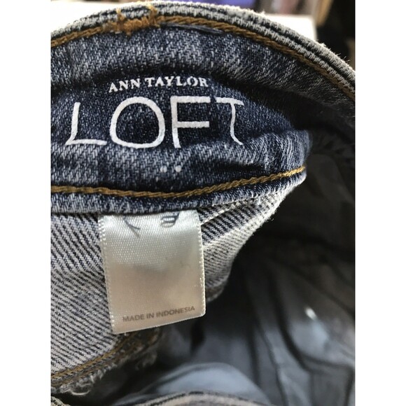 Ann Taylor Loft Jeans Womens Sz 27/4P Petite Modern Skinny Distressed 28" Inseam - Picture 6 of 7